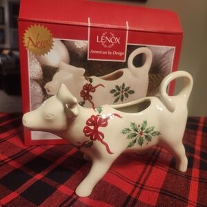 Lenox American By Design Holiday Cow Creamer NEW IN BOX